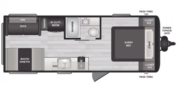 Model diagram Keystone Hideout, 200RL