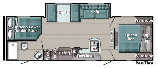 Model diagram Gulf Stream Ameri-Lite, 268BH