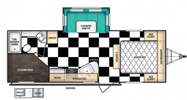 Model diagram Riverside RV Retro, 240BH