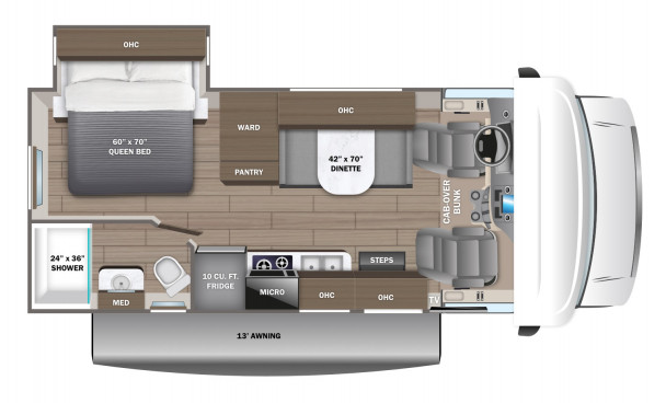 Model diagram Jayco Redhawk, 22C