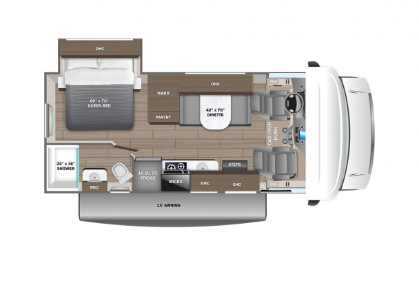 Model diagram Entegra Odyssey, 22C