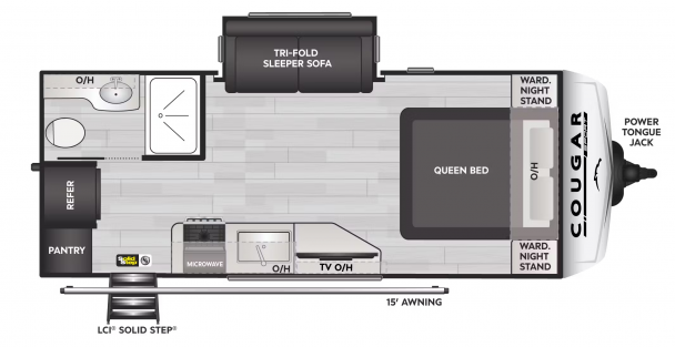 Model diagram Keystone Cougar Half-Ton, 1900RBWE