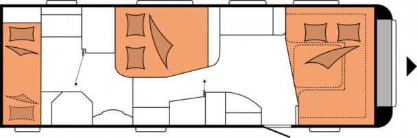 Model diagram Hobby Prestige, 720 KWFU
